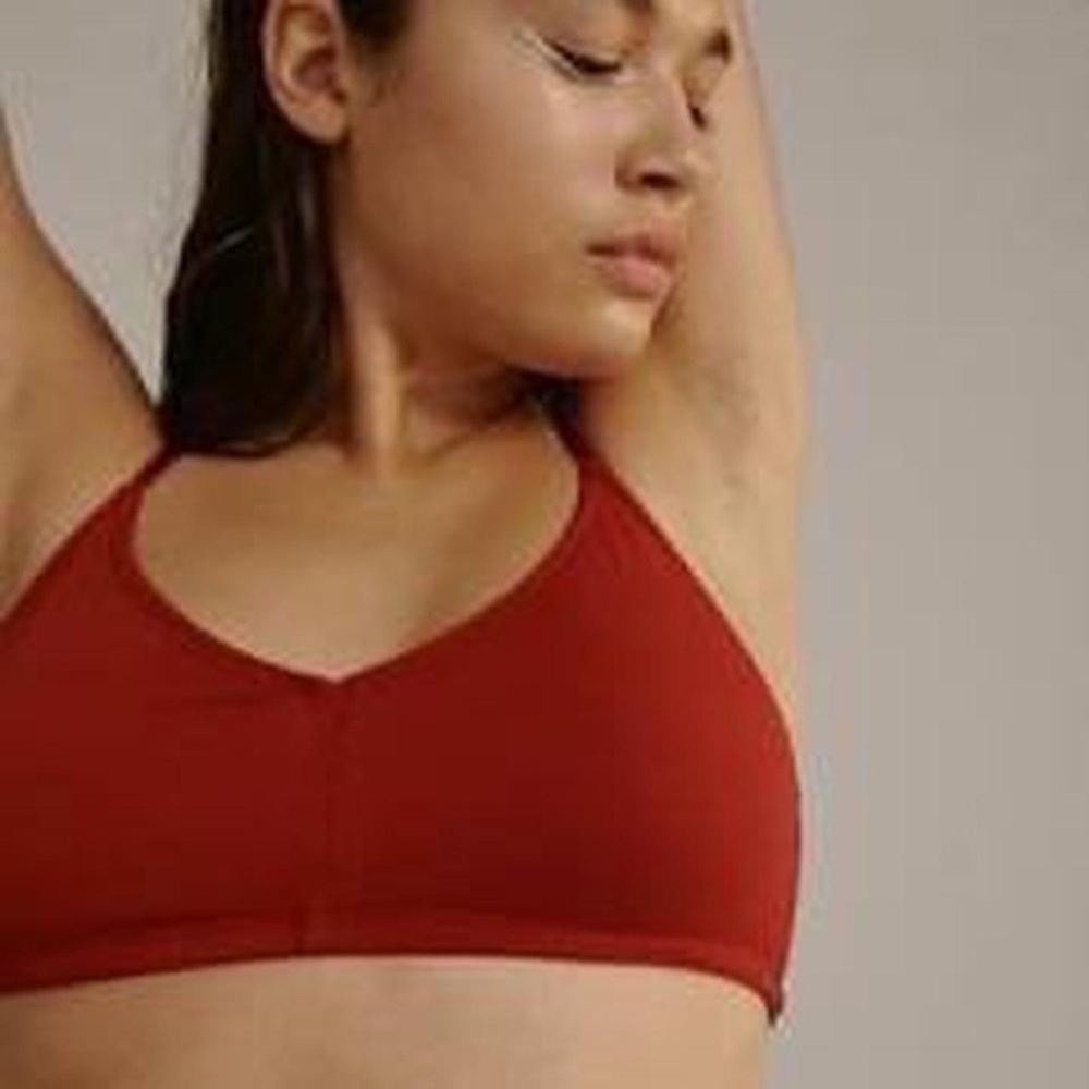 Blush lingerie red cotton bralette